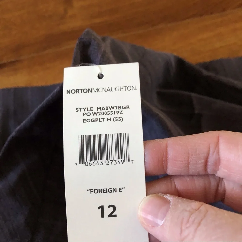 Vintage Norton Mcnaughton gray pinstripe shirt in size 12 office workwear